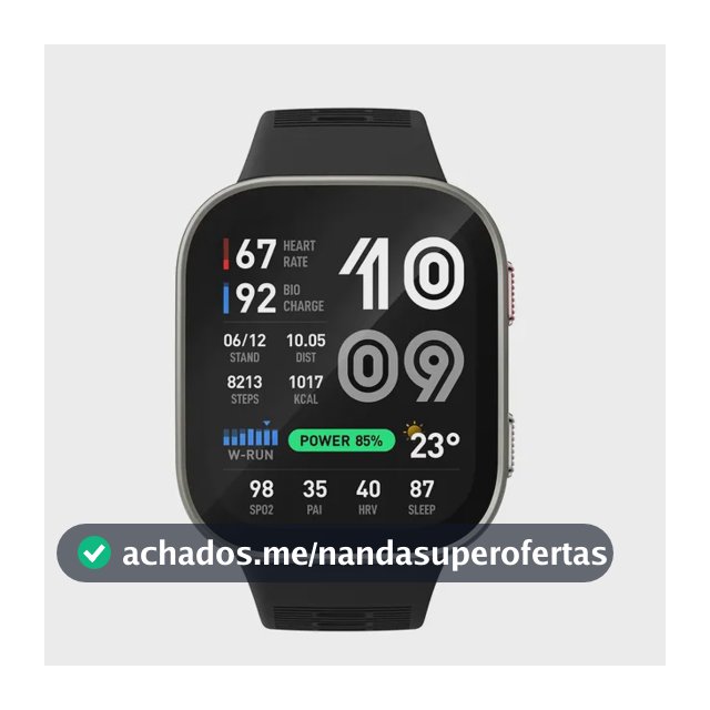 Relógio inteligente Amazfit Bip Max Amoled Smartwatch 2.07 Gps Bluetooth Calls 5atm IA Sports Running Fitness Garmin Xiaomi Huawei Apple Watch preto
