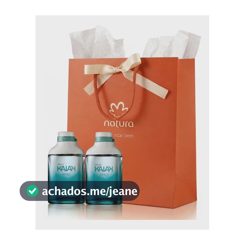 Kit Presente Kaiak Aero: 2 Unidades Deo Colônia 100ml + Sacola De Presente Com Laço Tam. M