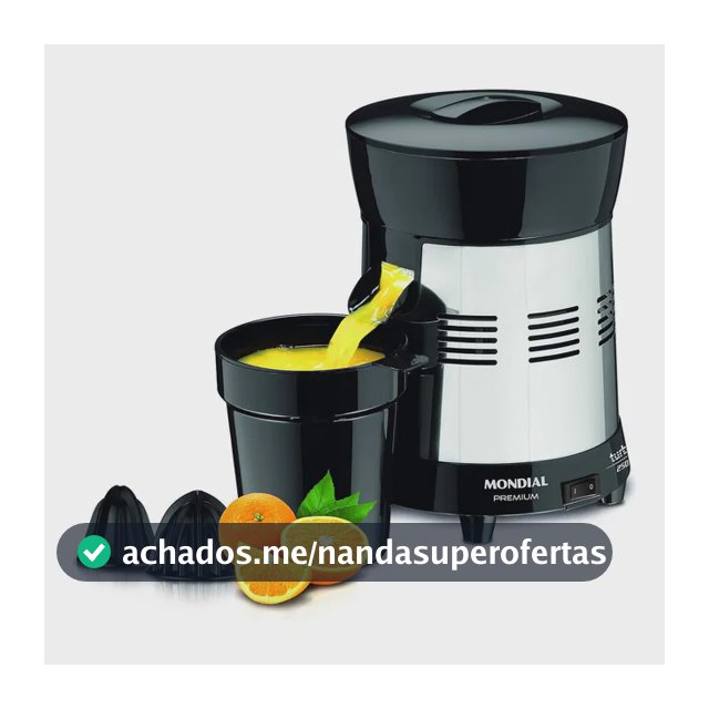 Extrator De Frutas Mondial Turbo Premium Preto 250w Bivolt Preto