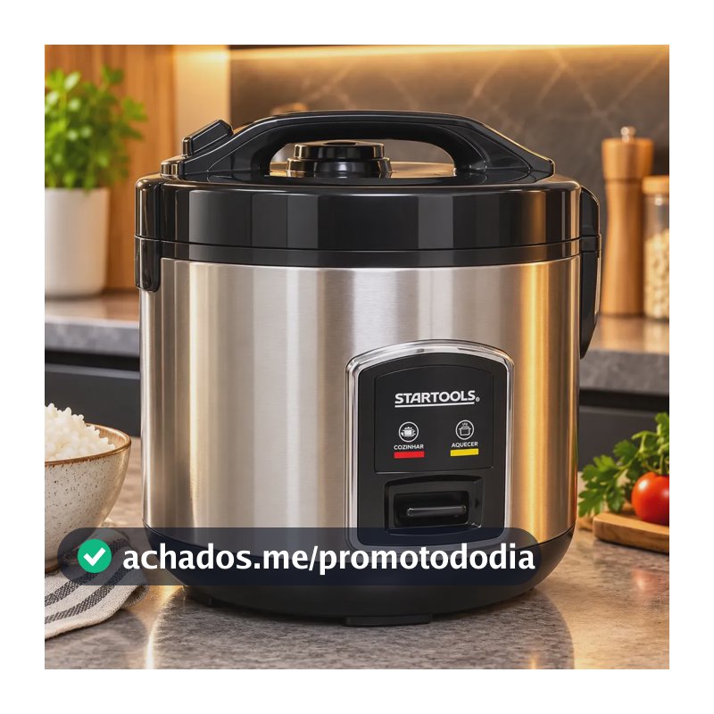 Panela Arroz Eletrica 1 L 400w Cozinha Aquecer Antiaderente Preto 220v