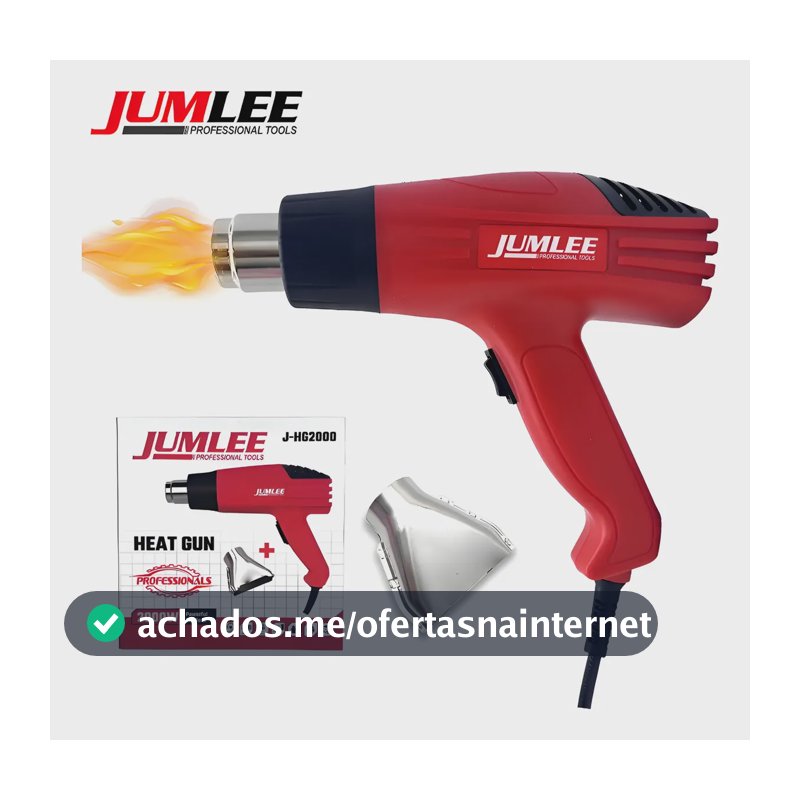 Soprador Térmico Pistolaar Quente 2000w Profissional 220v Vermelho 220v