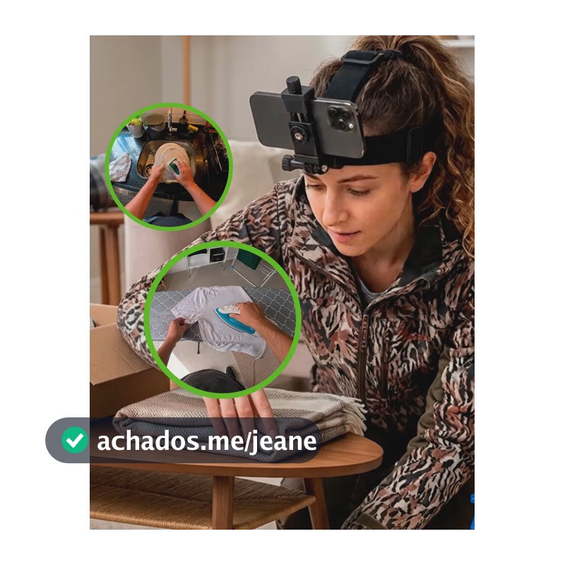Suporte de Cabeça para Celular para Filmar com as Mãos Livres no Dia a Dia