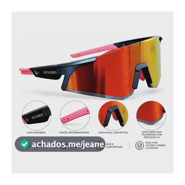 Óculos Bike Ciclismo Rockbros Polarizado Uv Clip Grau Case