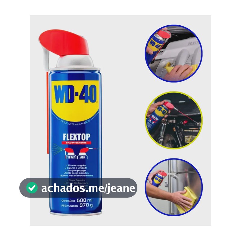 Desengripante Lubrificante WD-40 Flextop Bico Flex 500ml Spray