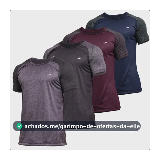 4 Camisetas Masculina Dry Fit Premium Camisa Academia Kit