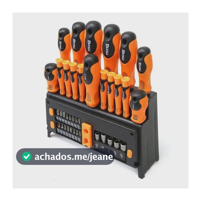 Jogo Chave Fenda Phillips e Bits 39 Peças Aço Cromado FortG Pro
