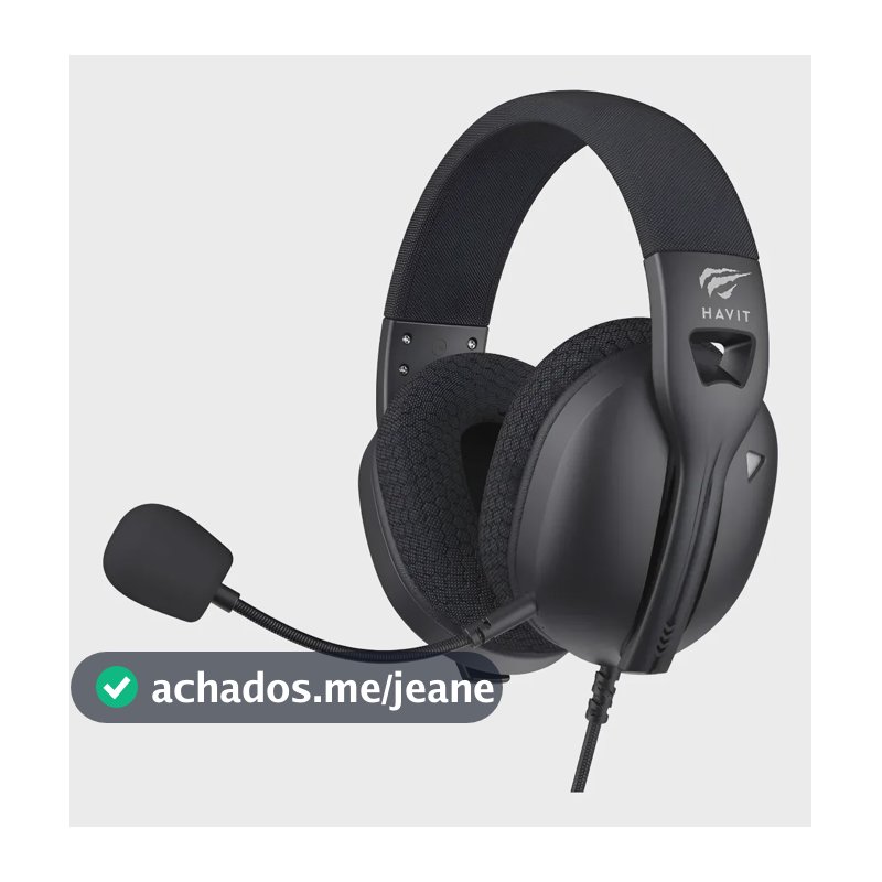 Headset Gamer Havit Fuxi-h5d Black 3.5mm Drivers 50mm Preto