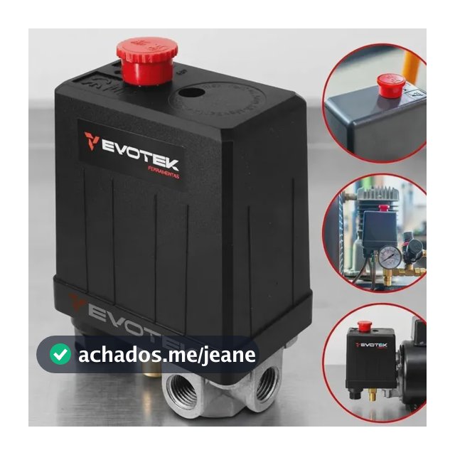 Pressostato Automático Compressor Ar Marcas Completo 80-120 PSI Baixa Pressão