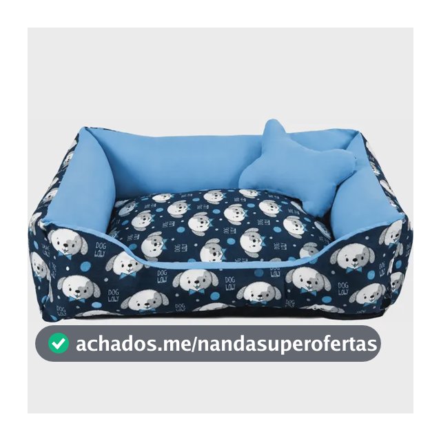 Caminha De Cachorro Impermeável + Ossinho M 60x50 Lavável