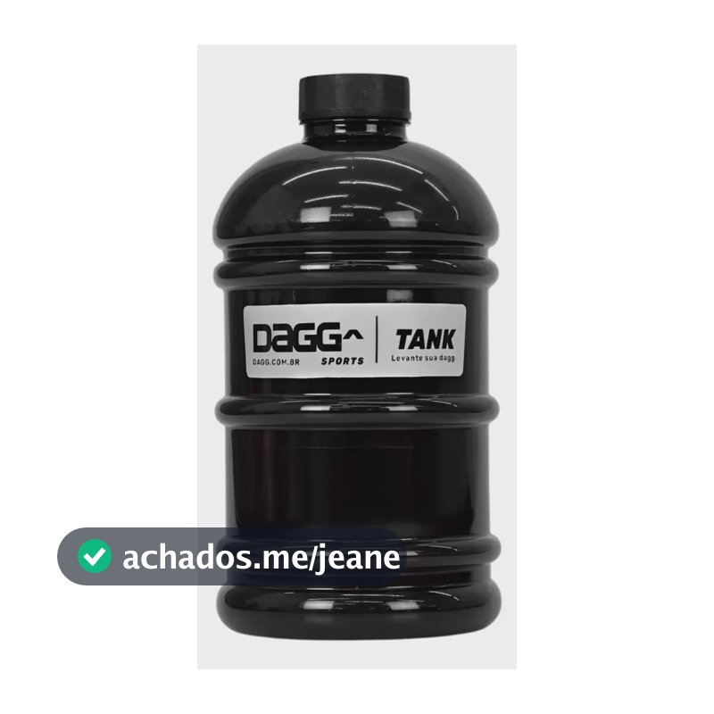 Garrafa Galão De Água Dagg Tank 2l Squeze Academia De Treino Cor Preto