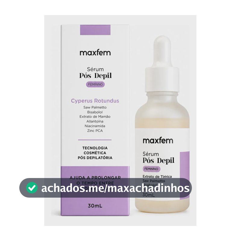 Sérum Pós Depilação Maxfem Hidratante Pele Calmante 30ml Serum Pos Depil 30ml Maxfem