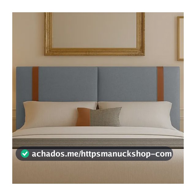 Cabeceira Cama Box Casal Estofada Painel Suspenso Linho