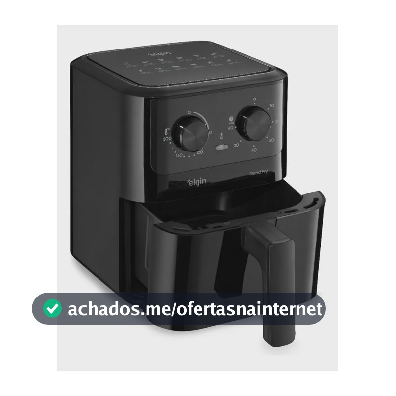 Fritadeira Elétrica Air Fryer Quad Fry 4,2 L,1400w Preto Elgin