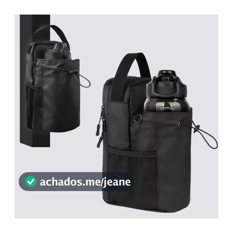 Bag Magnética Para Garrafas Bolsa De Academia Cor Preta Liso