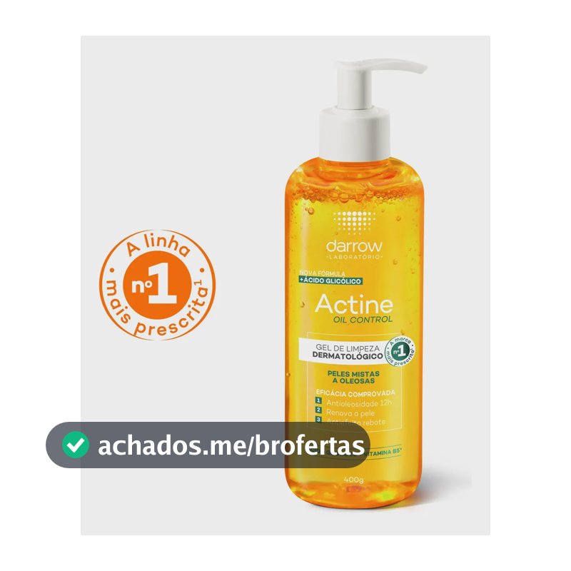 Gel de Limpeza Facial Darrow Actine Oil Control Pele Mista Oleosa 400g