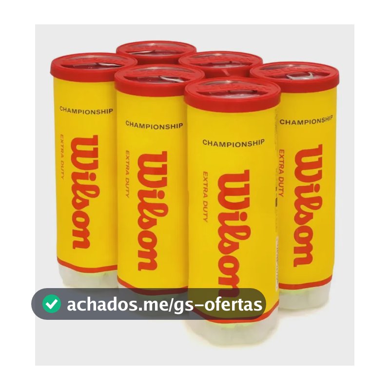 Bola De Tênis Wilson Championship Pack Com 6 Tubos