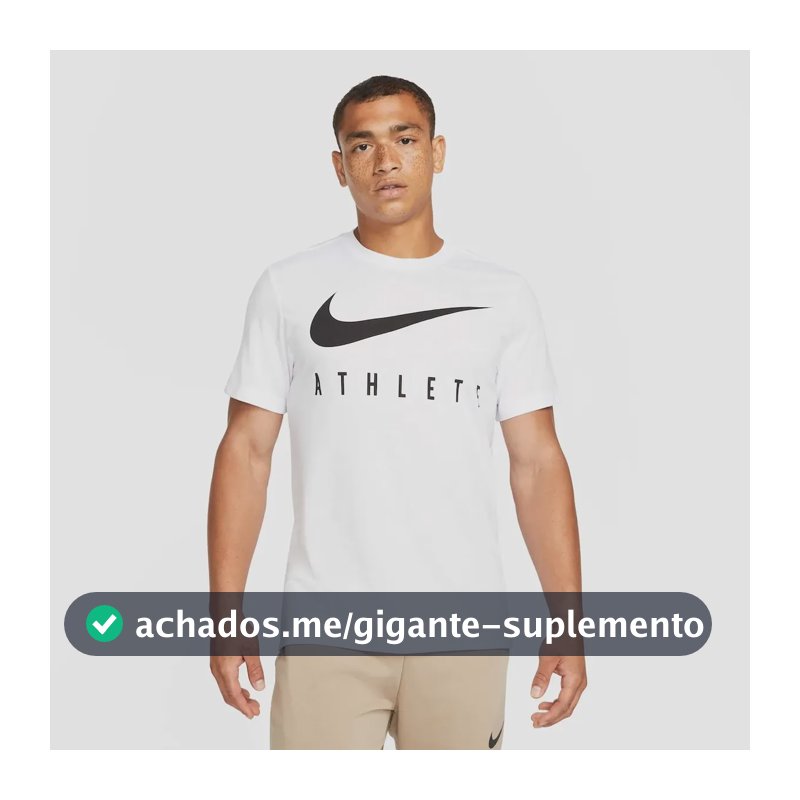 Camiseta Dri-fit Nike Athletee Masculina Branco M