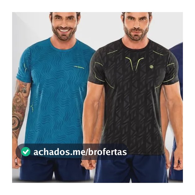 Kit 3 Camisetas Dry Fit Masculina Estampada Academia Treino