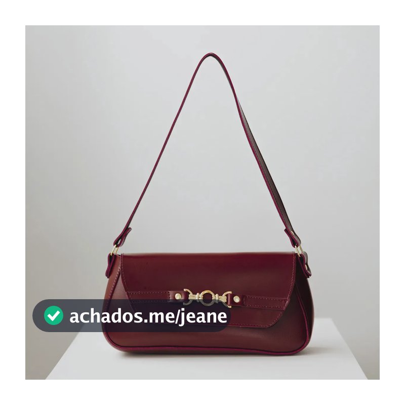 Bolsa De Ombro Baguete Tiracolo Média Feminina Casual Cor Vinho