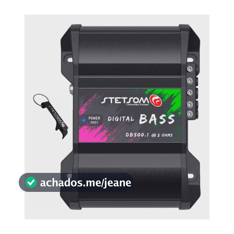 Modulo Stetsom 500w Db500.1 2 Ohms Bass Grave E Subgrave - Preto