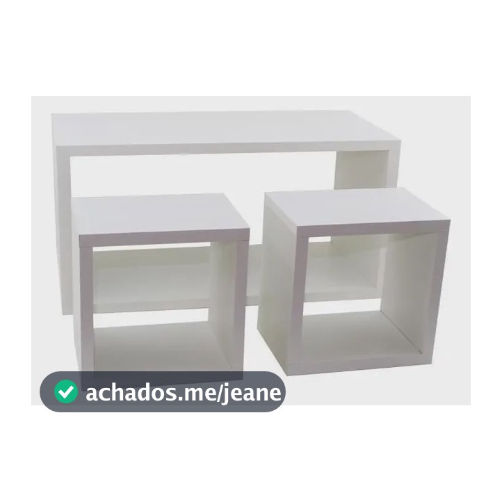 Kit 3 Peças Nicho Branco Mdf