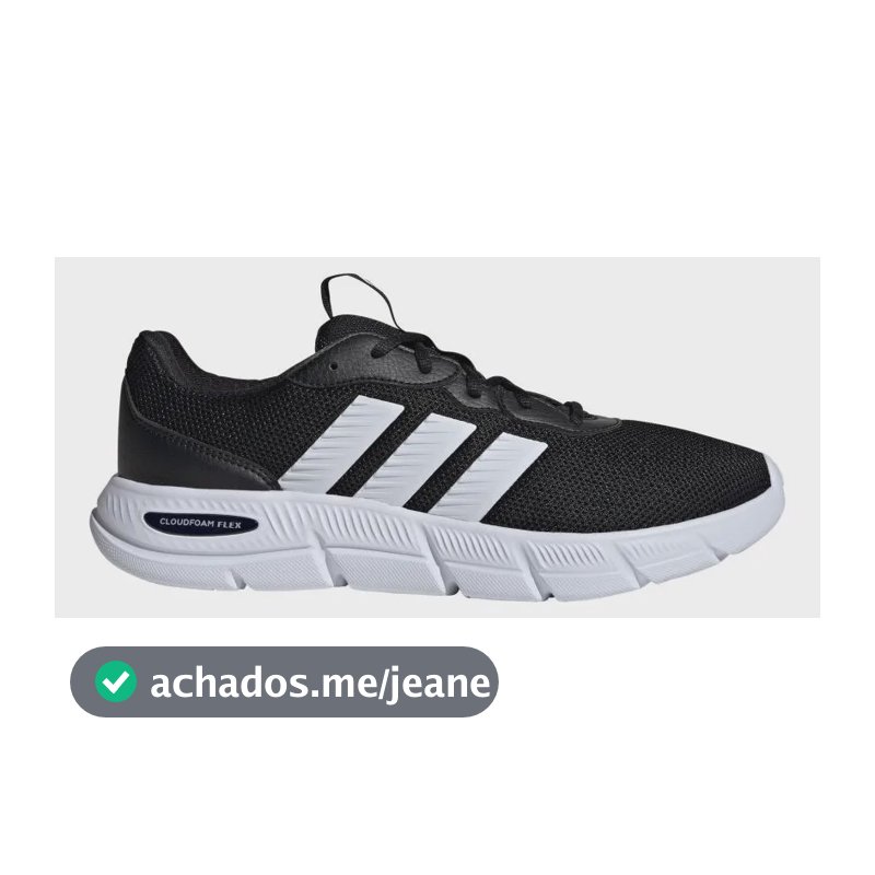 Tênis Cloudfoam Flex Laces adidas Preto 45 Br