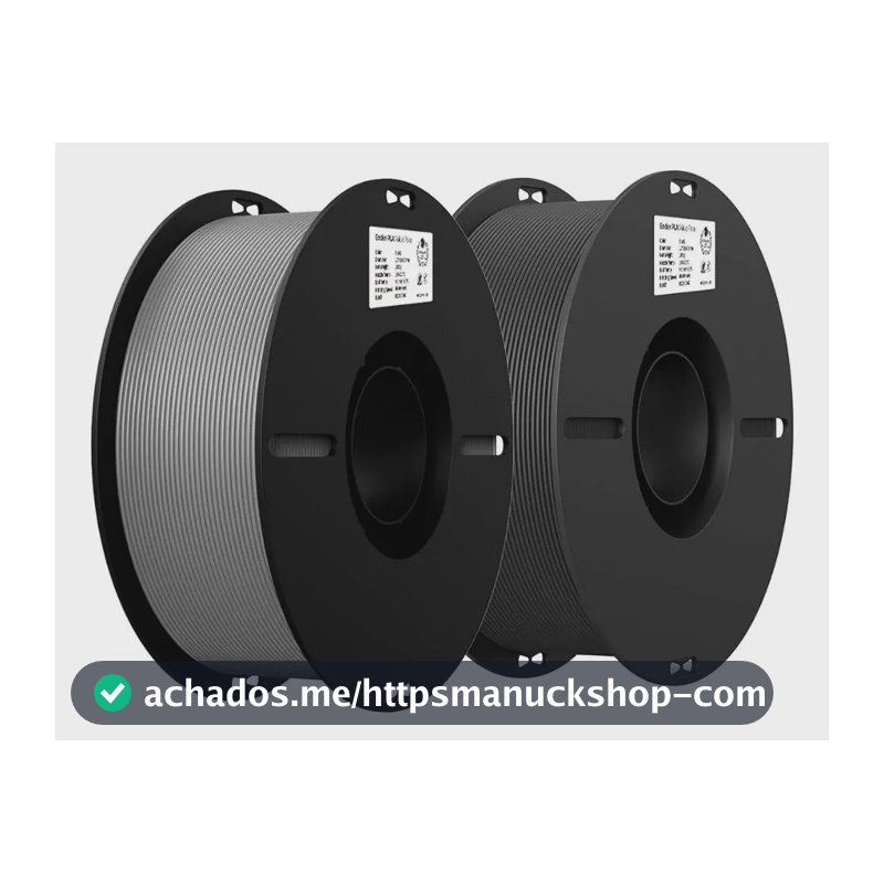 Kit 2kg Filamentos Pla Creality P/impressora 3d Cinza/preto Cinza