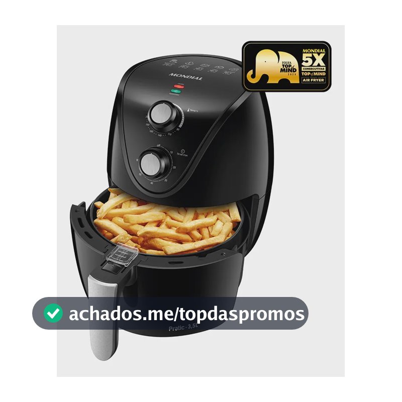 Fritadeira Sem Óleo Air Fryer 3,5L Mondial 1500W AF-31