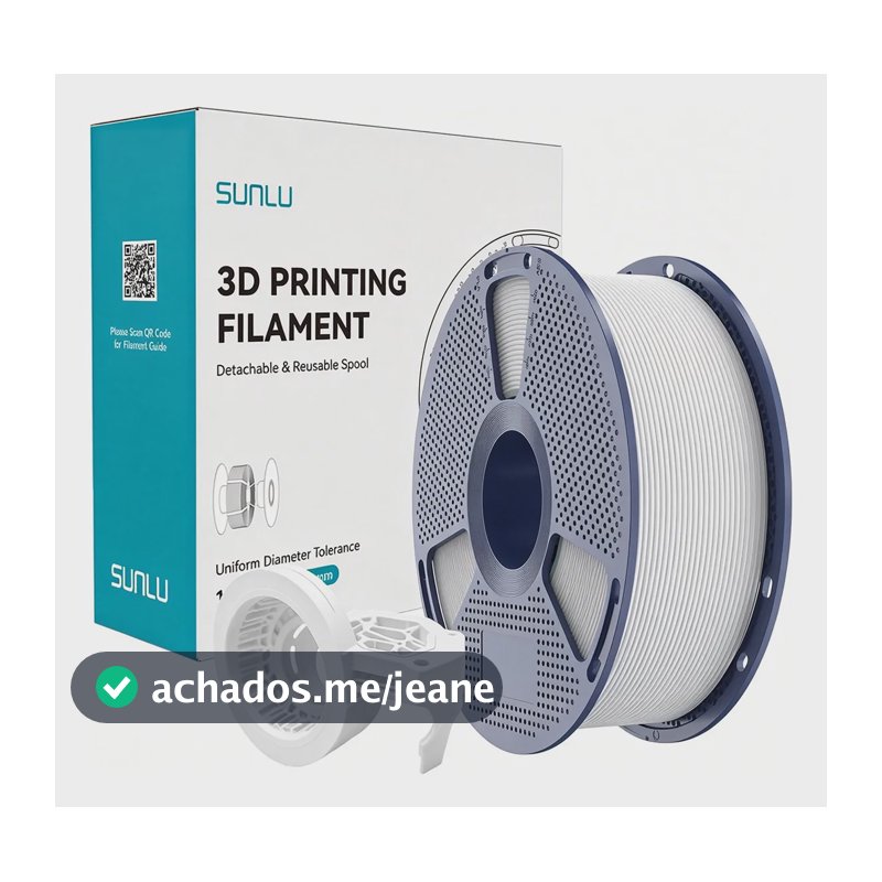 Filamento 3d Sunlu Petg Fosco Alta Velocidade 1.75mm 1kg Branco