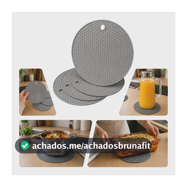 Kit 4 Descanso De Panela Silicone Protetor Antiaderente
