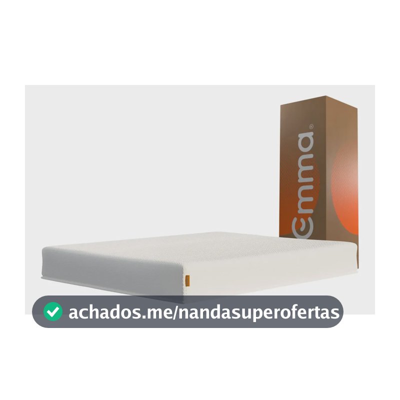 Colchão Queen Emma Basics 17 – 158x198cm - Espuma D28 17cm com Tecnologia Alemã, Embalado à Vácuo, Firmeza Ideal, Suporte Confortável