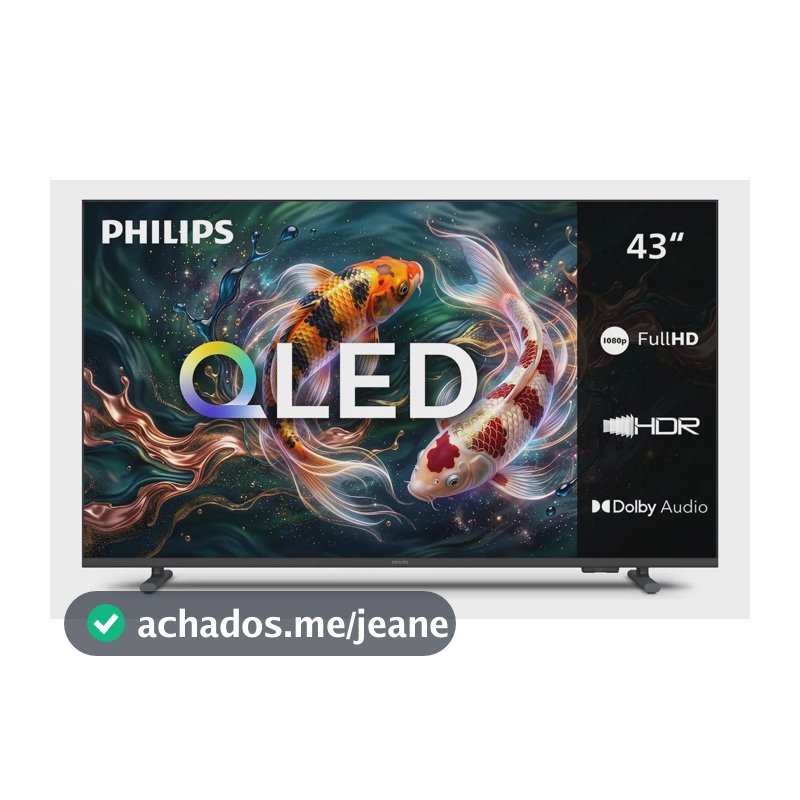 Smart TV Philips 43 polegadas QLED Full HD Wi-Fi HDR10 Dolby Áudio 43PGQ6921/78