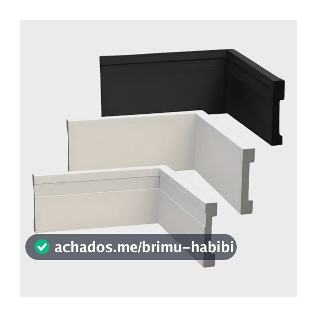 Kit 10 Barras Rodapé De Poliestireno 7 Cm Altura