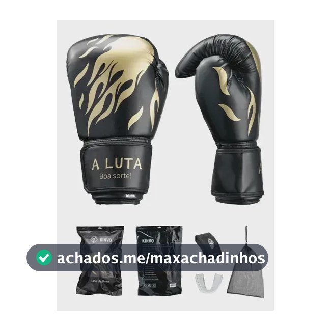 Kit Luvas Boxe Muay Thai Kinvo Profissional Bandagem + Bucal 10oz Preto/dourado