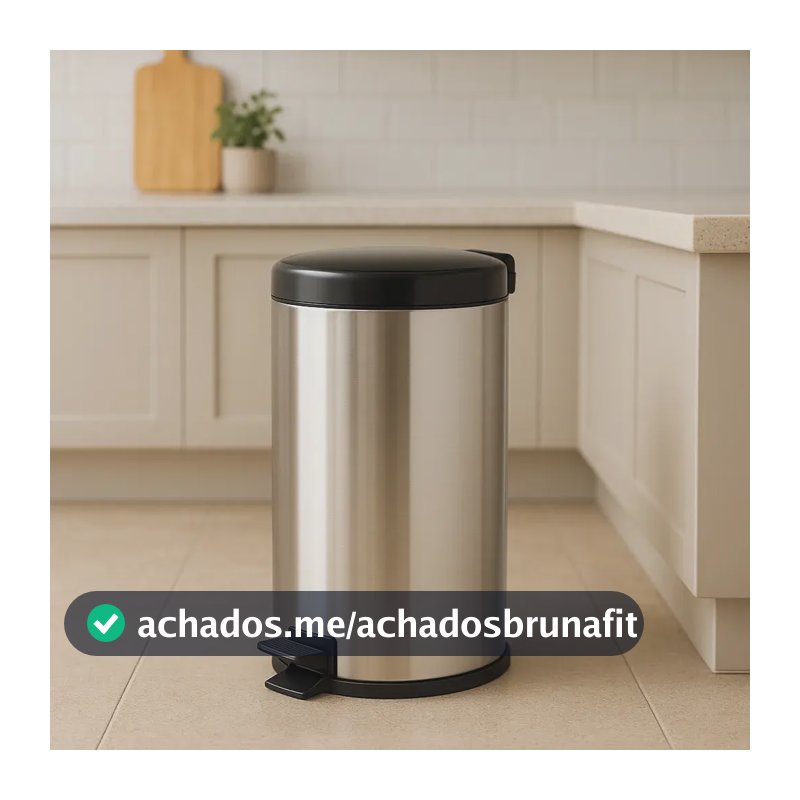Viel Digoon lixeira inox 15l moderna Pedal Tampa Antiodor Cozinha Banheiro Preto