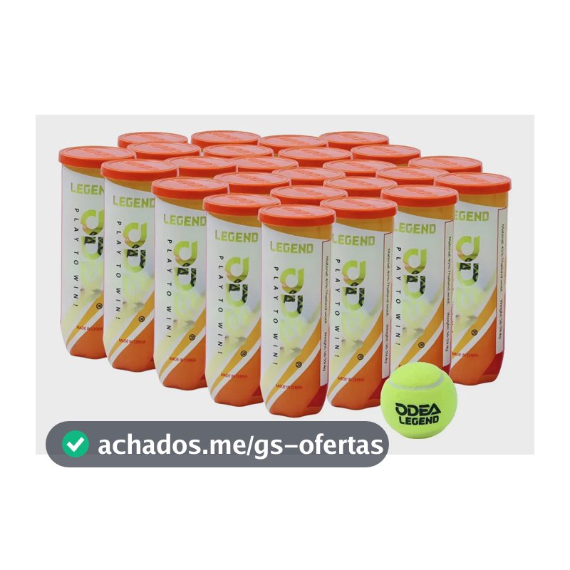 Caixa De Bolas De Tenis Odea Legend 24 Tubos De 3 Bolas Amarelo