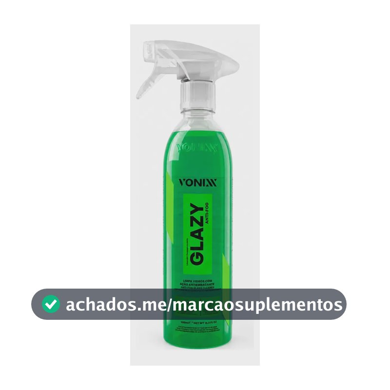 Glazy Anti Fog Vonixx 500ml Spray Antiembaçante Vidros Auto