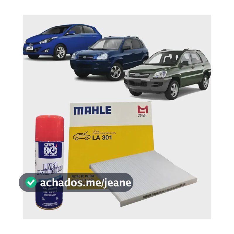 Filtro Ar Condicionado + Higienizador Hb20 Tucson Sportage