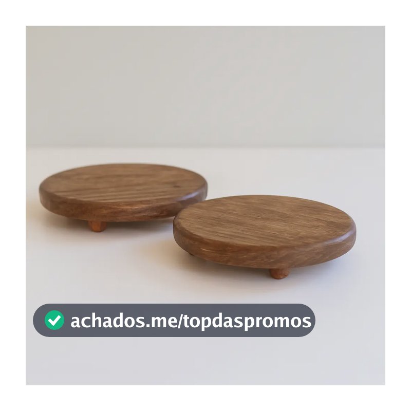 Bandeja De Madeira Pinus Kit 2 Peças Para Decoração De Mesa Madeira Pinus