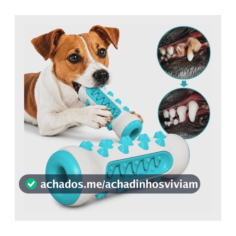 Brinquedo Mordedor Resistente Anti Tártaro Pet Gato Cachorro Cor Sortida