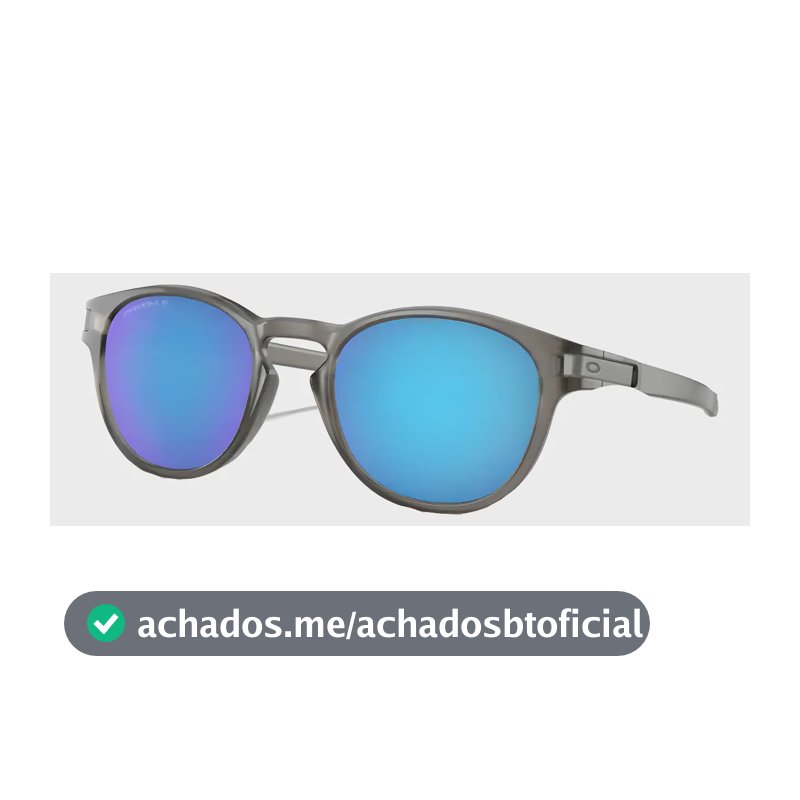 Óculos de sol polarizados Oakley Latch tamanho Standard armação matte grey ink y lente sapphire