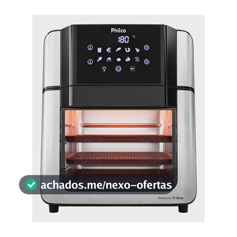 Air Fryer Oven Philco 15l Painel Digital Paf15a Cor Preto