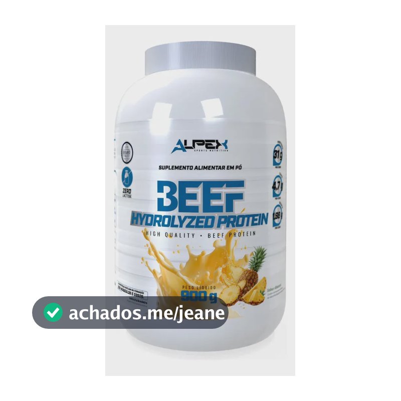Proteína Hidrolisada 31g Beef Protein Pote 900g Alpex Abacaxi