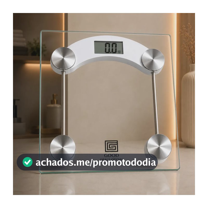 Balança Digital De Vidro Good Deals Até 180kg Portatil Corporal