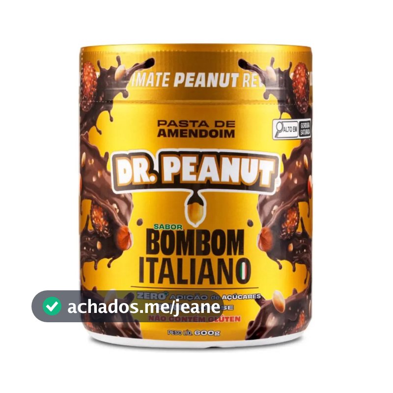 Suplemento em pasta Dr. Peanut Sódio Pasta de amendoim sabor Bombom italiano x 600g