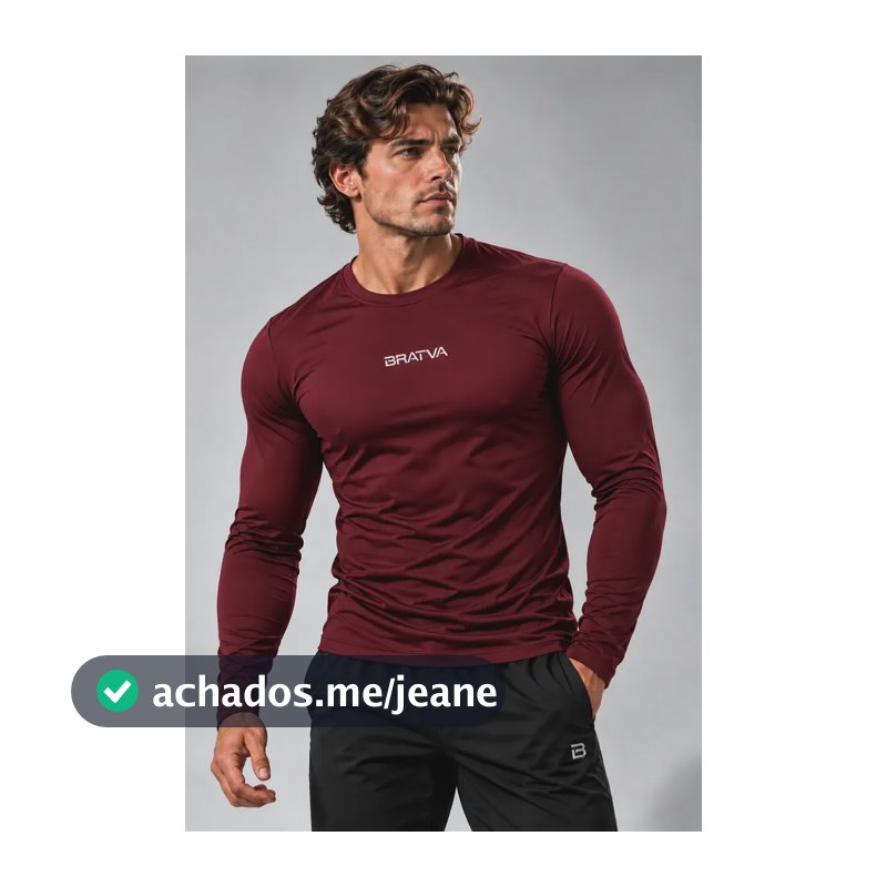 Camisa Térmica Bratva Segunda Pele Proteção Solar Uv Dry Fit Vinho Gg