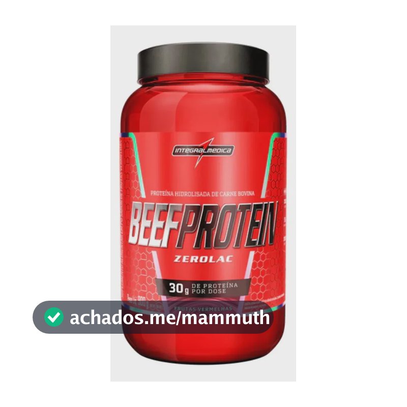 Integralmedica Beef Protein Isolado 900g Frut. Verm. Frutas Vermelhas