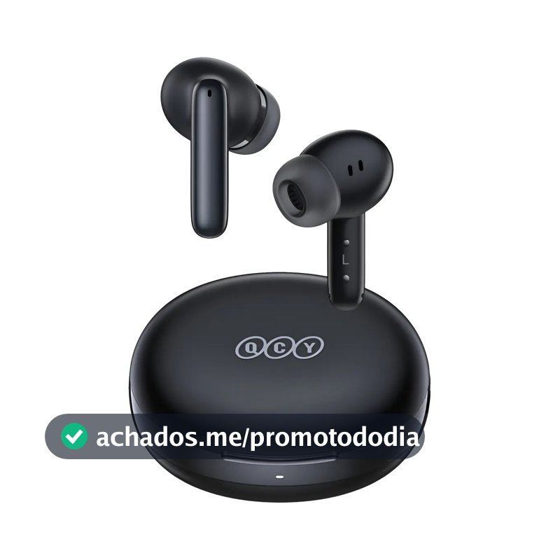 Fone Qcy T13 Anc 2 Bluetooth 5.3 Cancelamento De Ruído Ativo Cor Preto