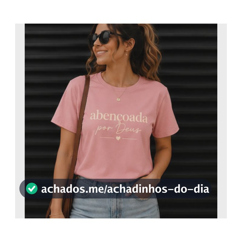 Camiseta Feminina Gospel Religiosa Abençoada Deus Premium Rosa Abençoada Por Deus G