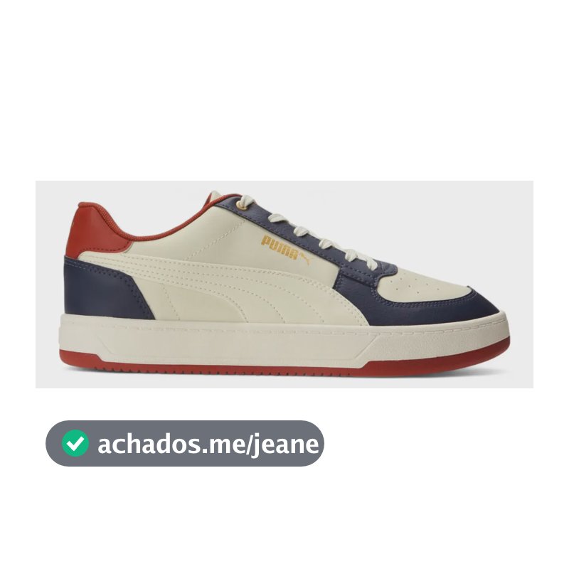 Tênis Masculino Caven 2.0 Bdp Puma Bege E Azul Marinho Liso 41 Br